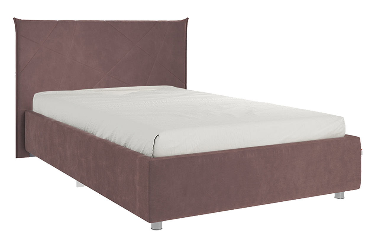 Кровать с основанием Квест 120х200 см (пудра (велюр))