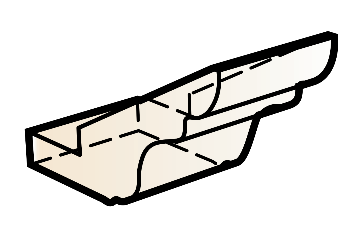 Элемент карниза стыковочный прямой Бавария (трюфель)