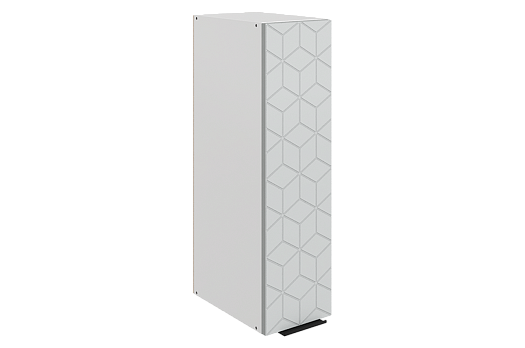 Стоун Шкаф навесной L200 Н720 (1 дв. гл.) с фрезеровкой (белый/лайт грей софттач)