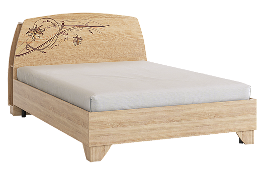 Виктория-1 Кровать с основанием 140х200 см (дуб сонома)