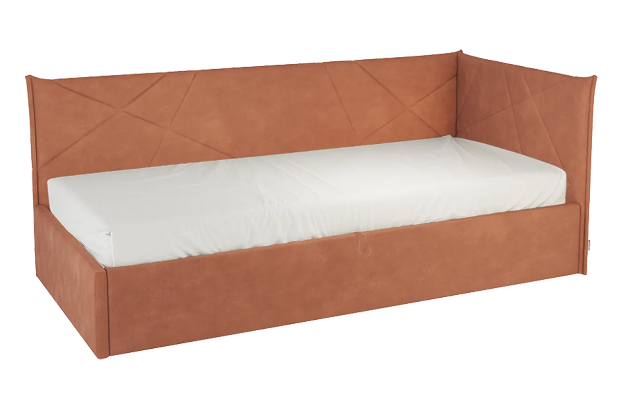 Кровать с подъемным механизмом Квест (Тахта) 90х200 см (персик (велюр))