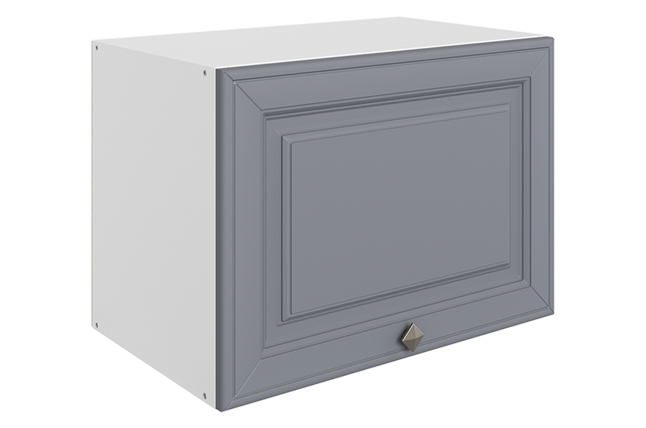 Мишель Шкаф навесной L500 Н360 (1 дв. гл.) (эмаль) (белый/серый)