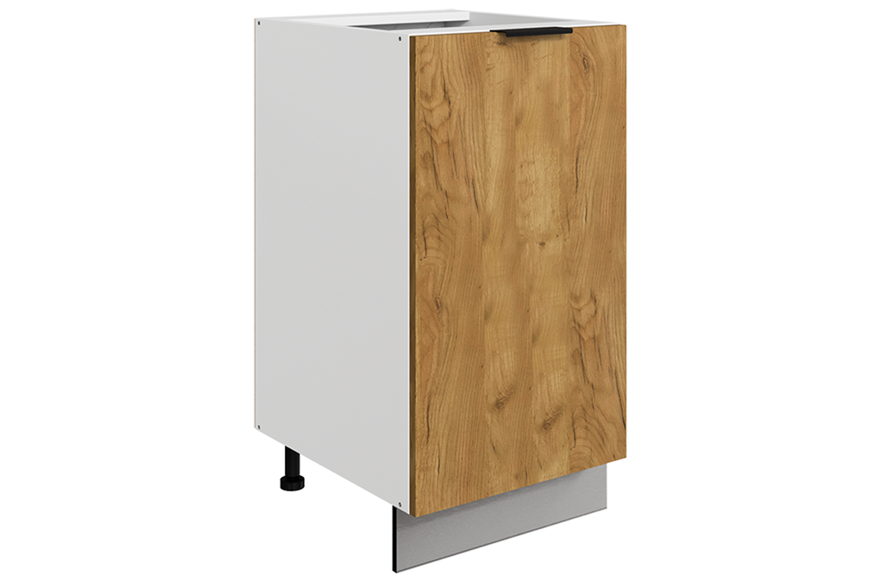 Стоун Шкаф рабочий L400 B500 (1 дв. гл.) (белый/акация светлая)