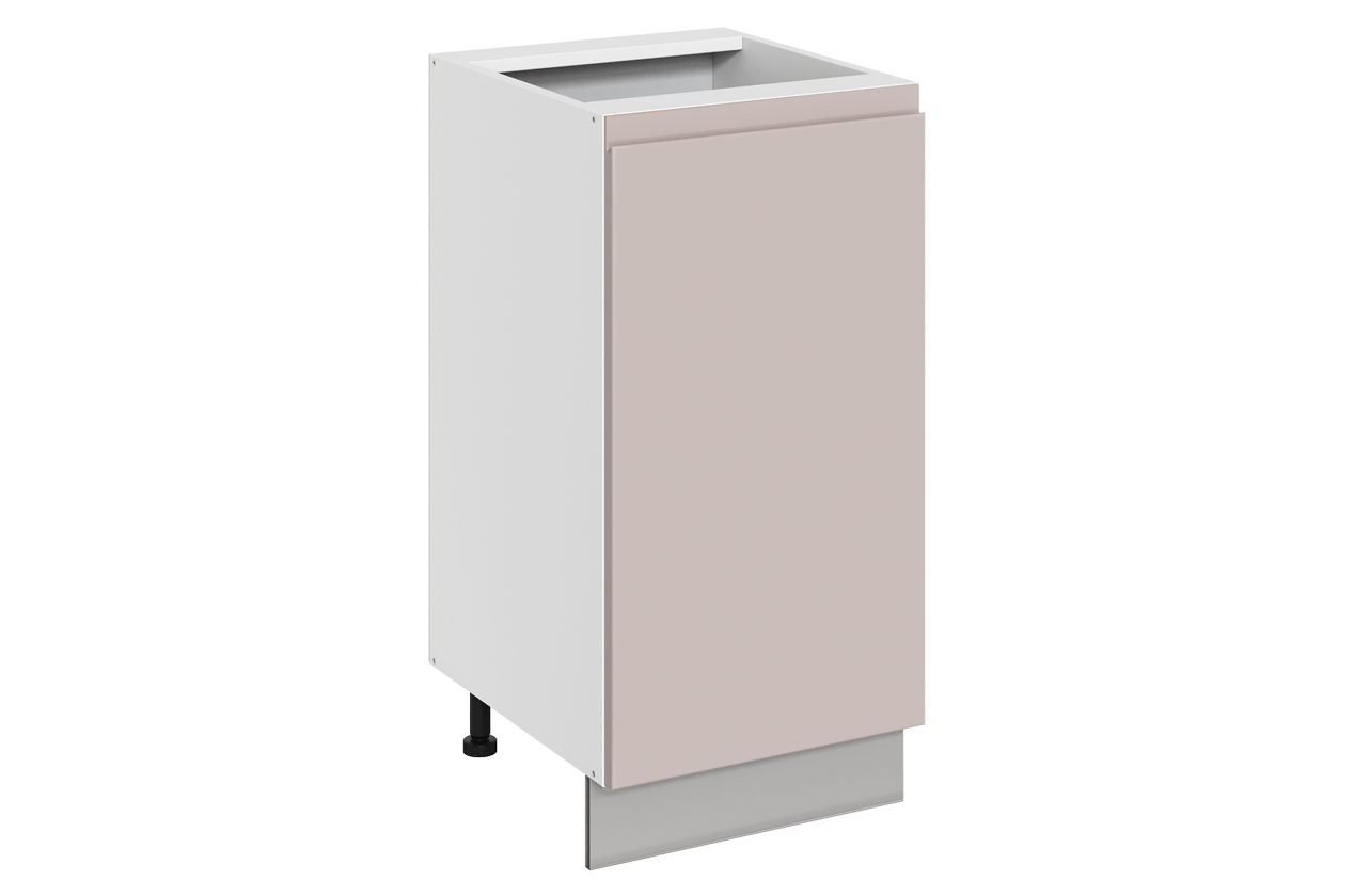 Фьюжн Шкаф рабочий L400 (1 дв. гл.) (правый) (эмаль) (белый/кофейный)