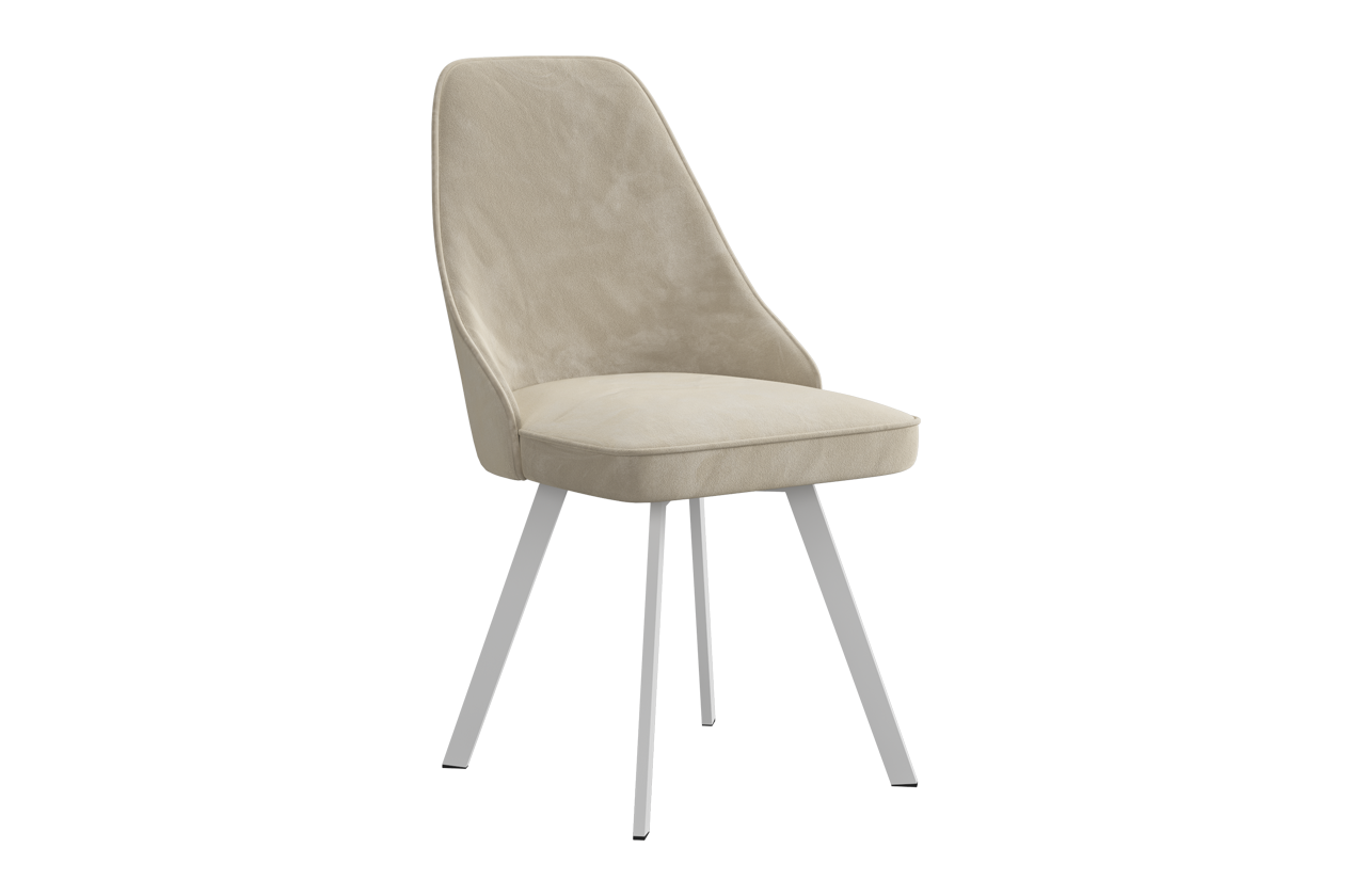 Стул Милан 2 Т2 (пломбир (велюр)/белый)