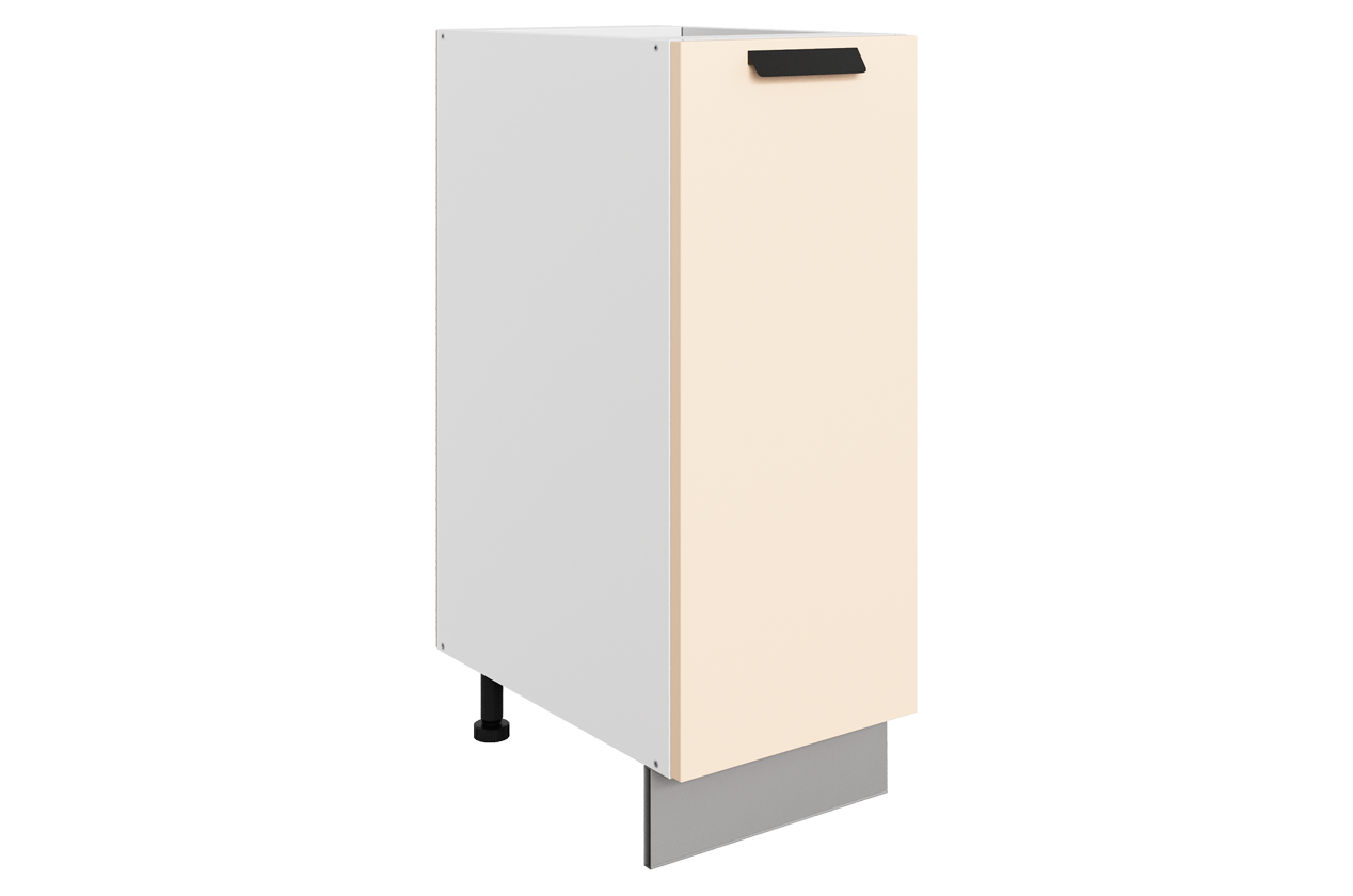 Джаз Шкаф рабочий L300 B500 (1 дв. гл.) (эмаль) (белый/крем)