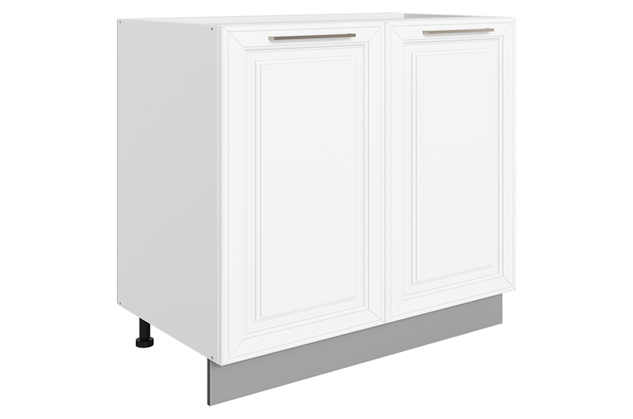 Мишель Шкаф рабочий L800 (2 дв. гл.) (эмаль) (белый/белый)