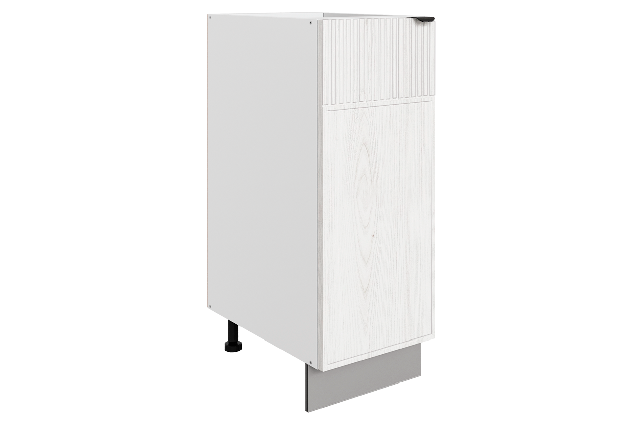 Бариста Шкаф рабочий L300 B500 (1 дв. гл.) (левый) (белый/дуб белый матовый)