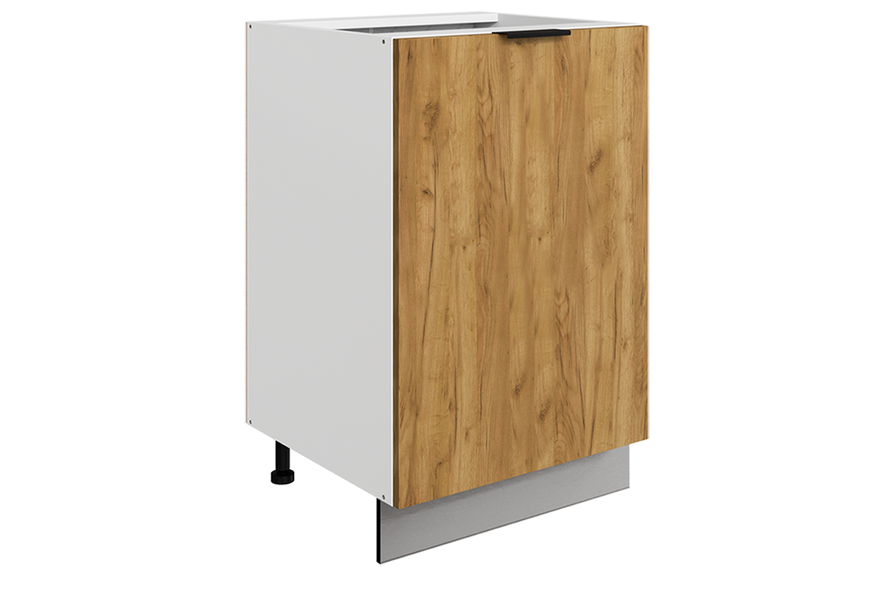 Стоун Шкаф рабочий L500 B500 (1 дв. гл.) (белый/акация светлая)