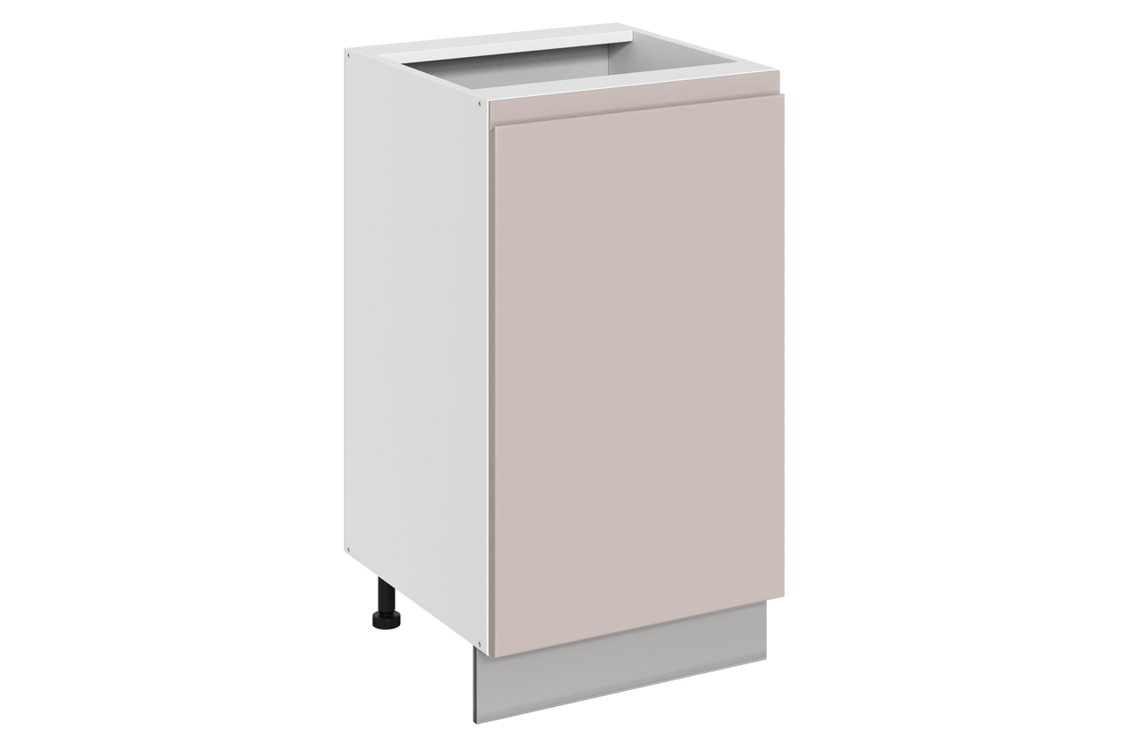 Фьюжн Шкаф рабочий L450 (1 дв. гл.) (левый) (эмаль) (белый/кофейный)