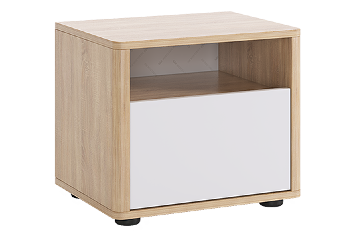 Зара Тумба прикроватная (дуб сонома/белый)