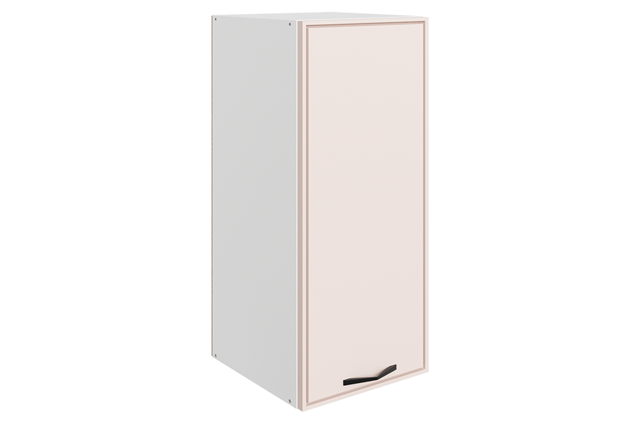 Монако Шкаф навесной L300 Н720 (1 дв. гл.) (белый/айвори матовый)