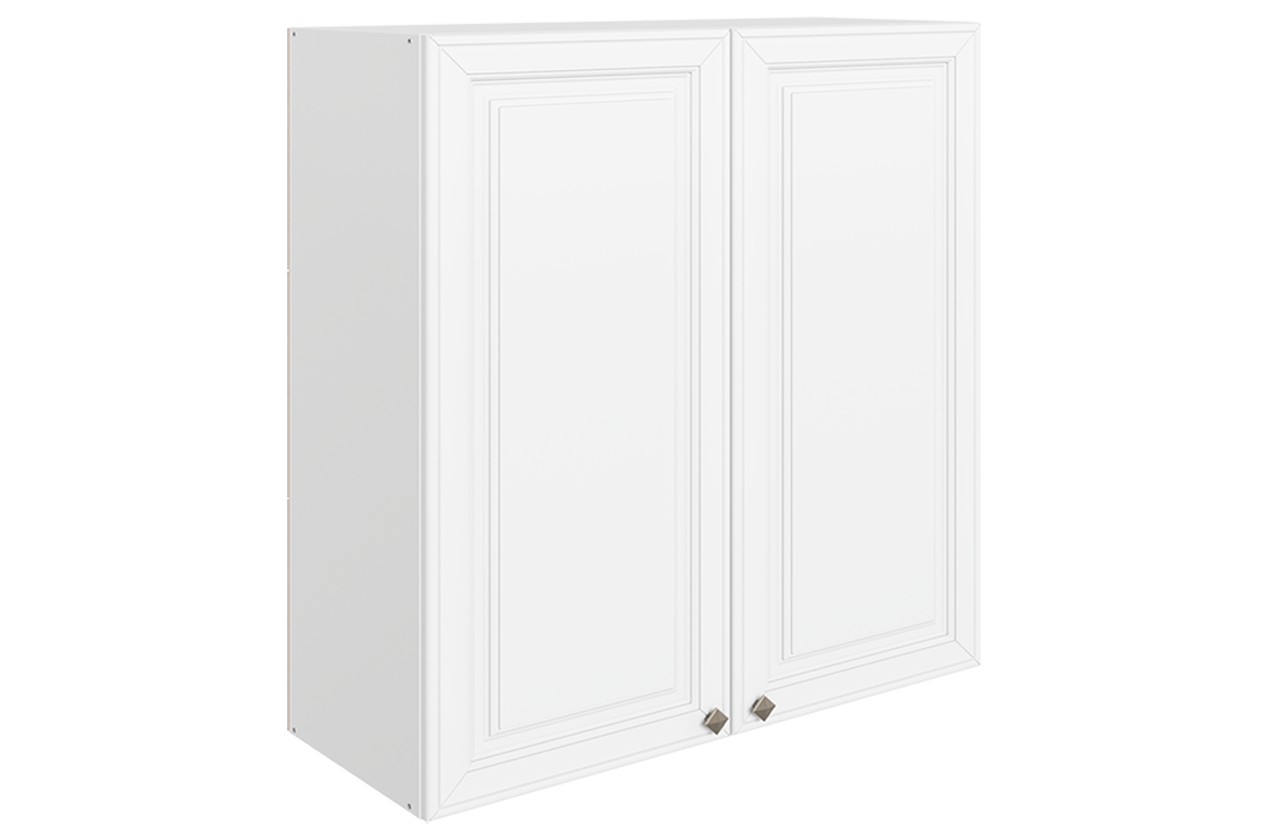 Мишель Шкаф навесной L800 Н900 (2 дв. гл.) (эмаль) (белый/белый)