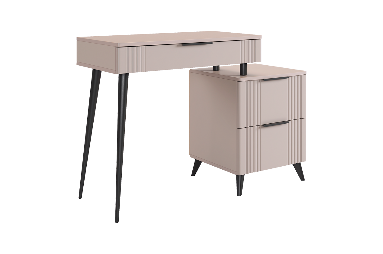 Катрин Туалетный столик (без зеркала) (кашемир/фрапучино матовый)