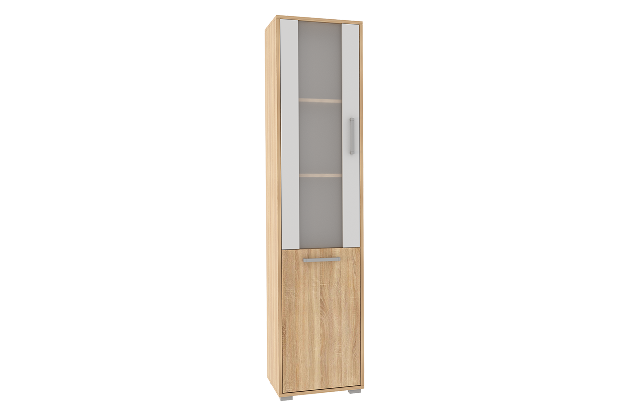 Лайт-2 Стеллаж (дуб сонома/белый)