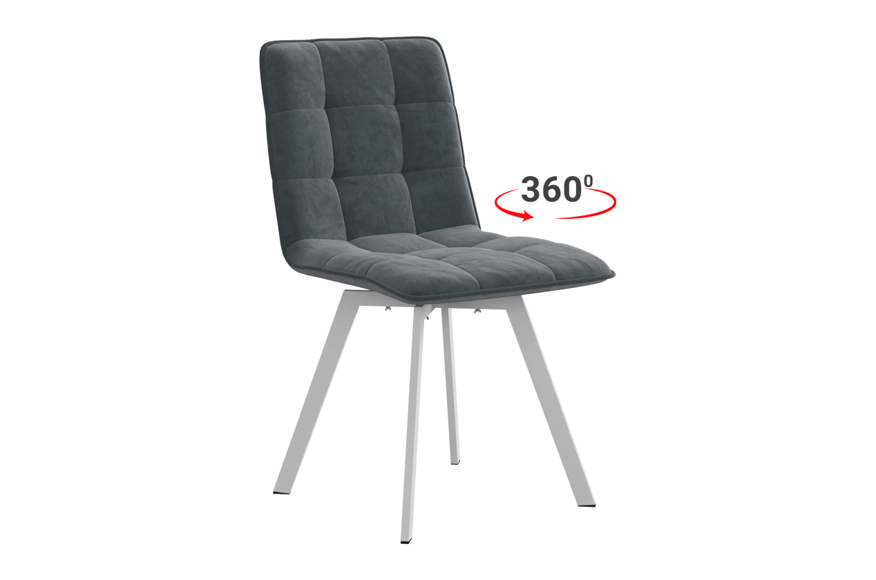 Стул Марсель Т2П (графит (велюр)/белый)
