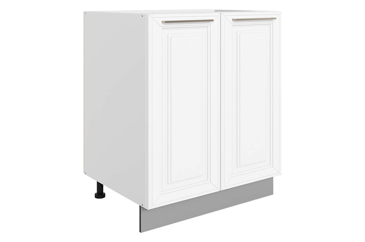 Мишель Шкаф рабочий L600 B500 (2 дв. гл.) (эмаль) (белый/белый)