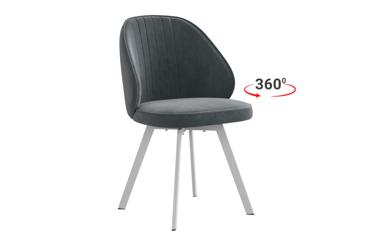 Стул Монарх Т2П (графит (велюр)/белый)