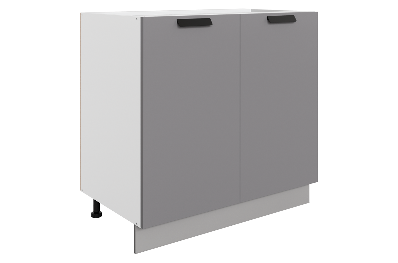 Джаз Шкаф рабочий L800 (2 дв. гл.) (эмаль) (белый/серый)