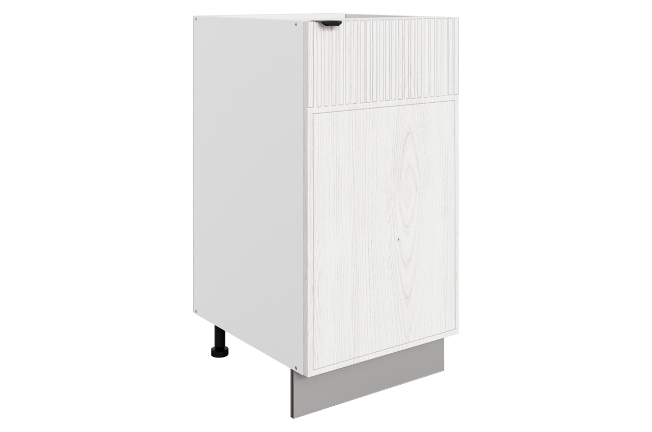 Бариста Шкаф рабочий L400 B500 (1 дв. гл.) (правый) (белый/дуб белый матовый)