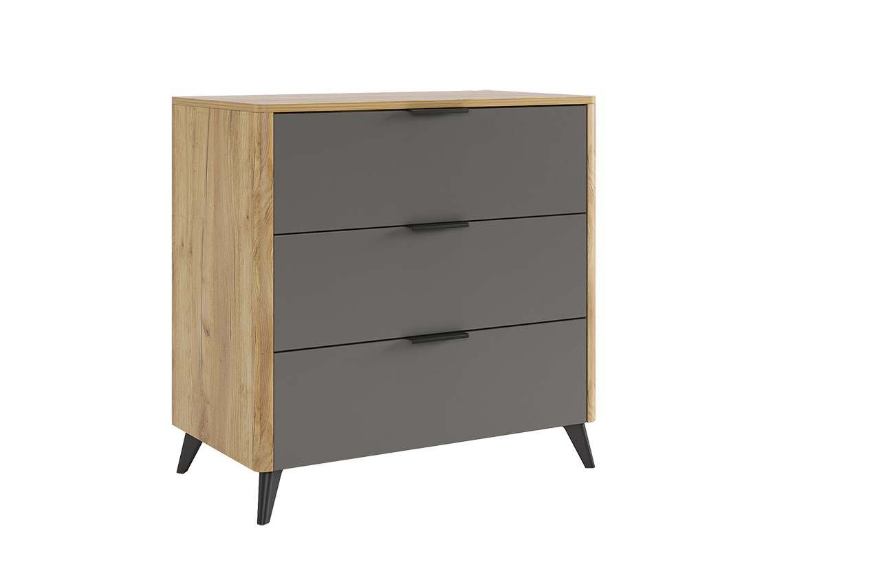Адам Комод (дуб крафт золотой/графит)