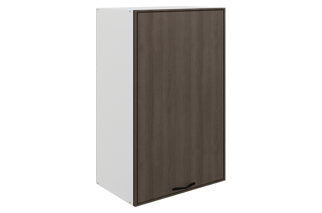Монако Шкаф навесной L500 Н900 (1 дв. гл.) (белый/фундук матовый)