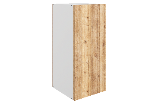 Марта Шкаф навесной L300 Н720 (1 дв. гл.) (белый/дуб европейский матовый)