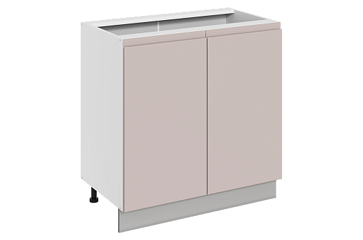 Фьюжн Шкаф рабочий L800 B500 (2 дв. гл.) (эмаль) (белый/кофейный)