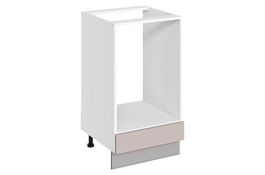 Фьюжн Шкаф рабочий под духовку L450 (1 ящ.) (эмаль) (белый/кофейный)