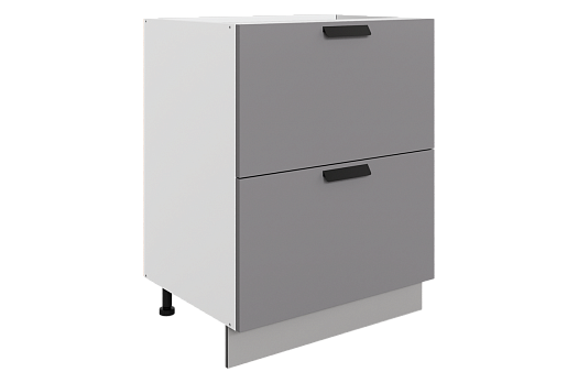 Джаз Шкаф рабочий L600 Старт (2 ящ.) (эмаль) (белый/серый)