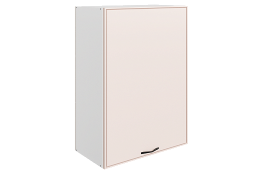 Монако Шкаф навесной L600 Н900 (1 дв. гл.) (белый/айвори матовый)