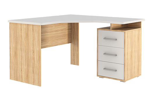 Лайт-2 Стол компьютерный 1200 угловой (дуб сонома/белый)
