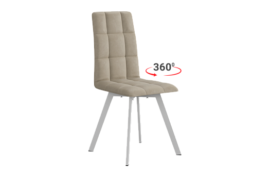 Стул Турин Т2П (светло-серый (экокожа)/белый)