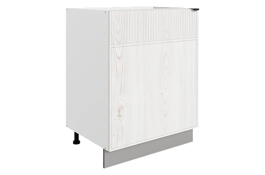 Бариста Шкаф рабочий L600 B500 (1 дв. гл.) (левый) (белый/дуб белый матовый)