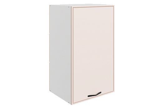 Монако Шкаф навесной L400 Н720 (1 дв. гл.) (белый/айвори матовый)