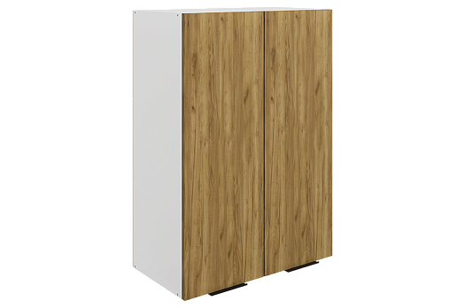 Стоун Шкаф навесной L600 Н900 (2 дв. гл.) (белый/акация светлая)