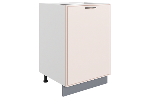 Монако Шкаф рабочий L500 B500 (1 дв. гл.) (белый/айвори матовый)