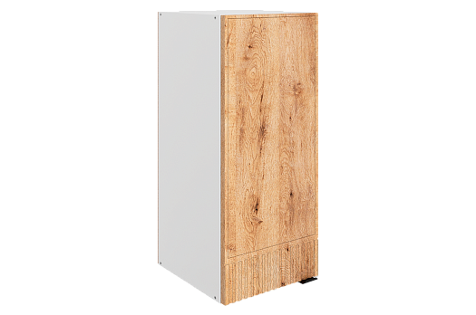 Бариста Шкаф навесной L300 Н720 (1 дв. гл.) (левый) (белый/дуб европейский матовый)