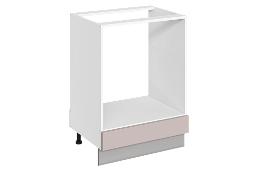 Фьюжн Шкаф рабочий под духовку L600 (1 ящ.) (эмаль) (белый/кофейный)