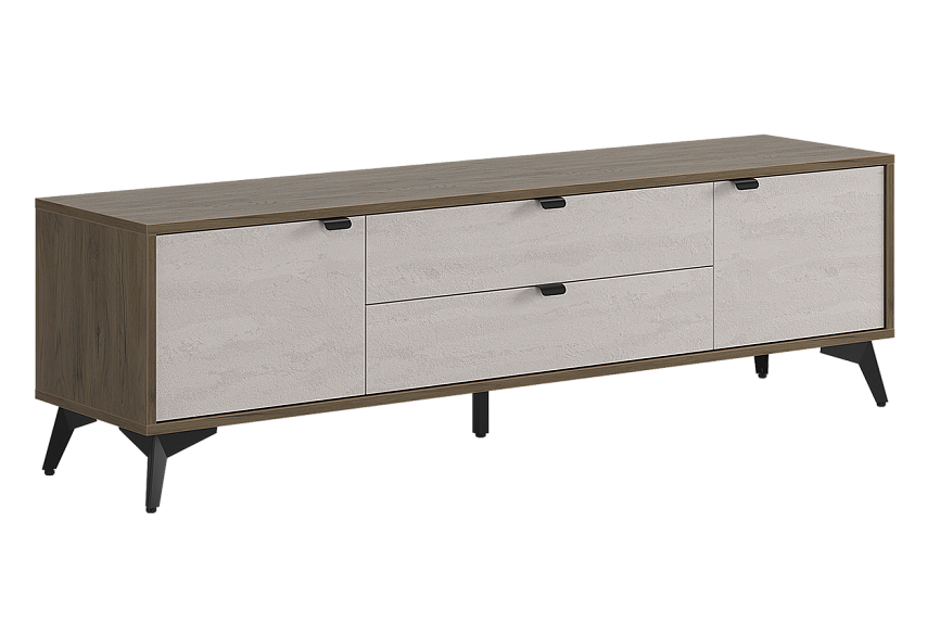 ТВ тумба 150 Марк (дуб гудзон шоколадный/ледяной камень)