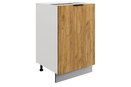 Стоун Шкаф рабочий L500 B500 (1 дв. гл.) (белый/акация светлая)