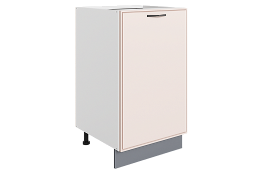 Монако Шкаф рабочий L450 B500 (1 дв. гл.) (белый/айвори матовый)