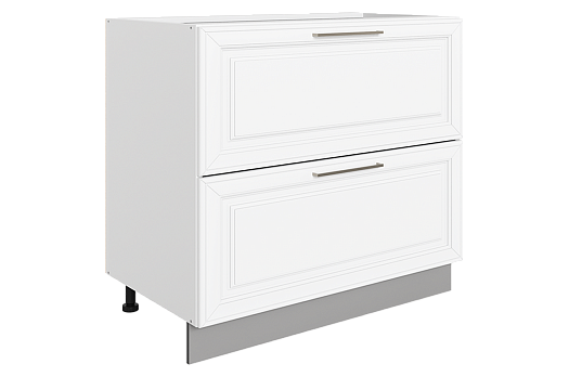 Мишель Шкаф рабочий L800 B500 Слим (2 ящ.) (эмаль) (белый/белый)