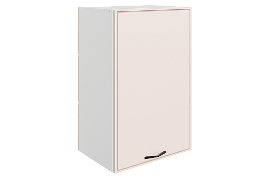 Монако Шкаф навесной L450 Н720 (1 дв. гл.) (белый/айвори матовый)