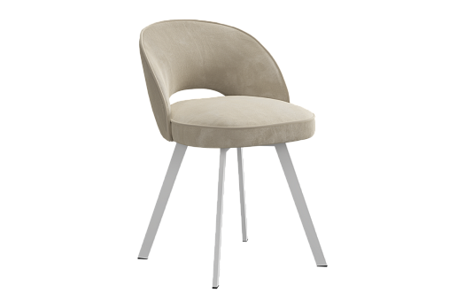 Стул Моли 2 Т2 (пломбир (велюр)/белый)
