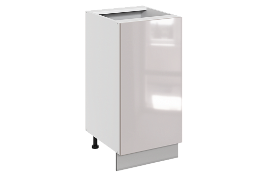 Кристи Шкаф рабочий L400 (1 дв. гл.) (эмаль) (белый/дымчатый глянец)