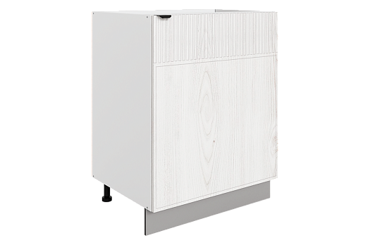 Бариста Шкаф рабочий L600 B500 (1 дв. гл.) (правый) (белый/дуб белый матовый)