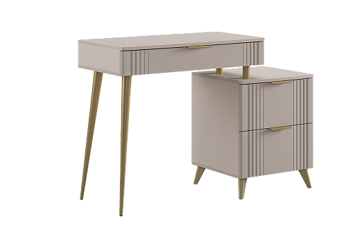 Туалетный столик Катрин Голд (без зеркала) (кашемир/золото)