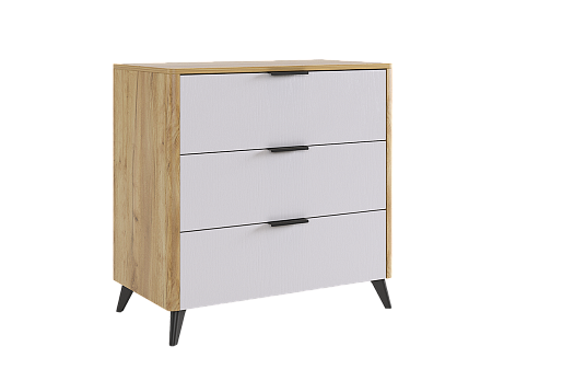 Адам Комод (дуб крафт золотой/белое дерево)