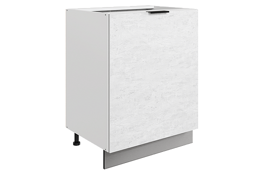 Стоун Шкаф рабочий L600 (1 дв. гл.) (белый/белая скала)